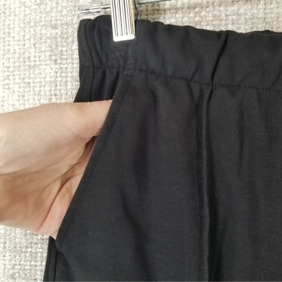 Everlane The Dream Ponte Pant Women's Small Black Pull On Crop Drawstring - Picture 2 of 12